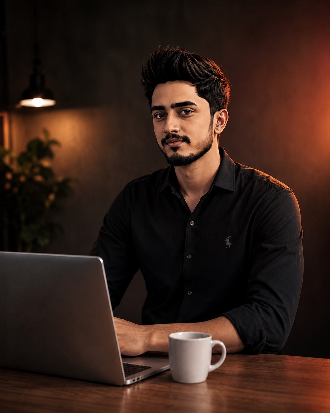Muhammad Umer working on a website